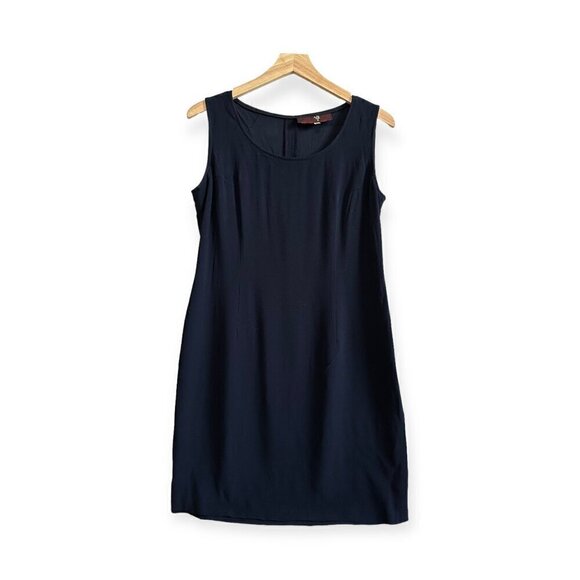 Michele Negri Navy Blue Sleeveless Dress, Size Italian 46